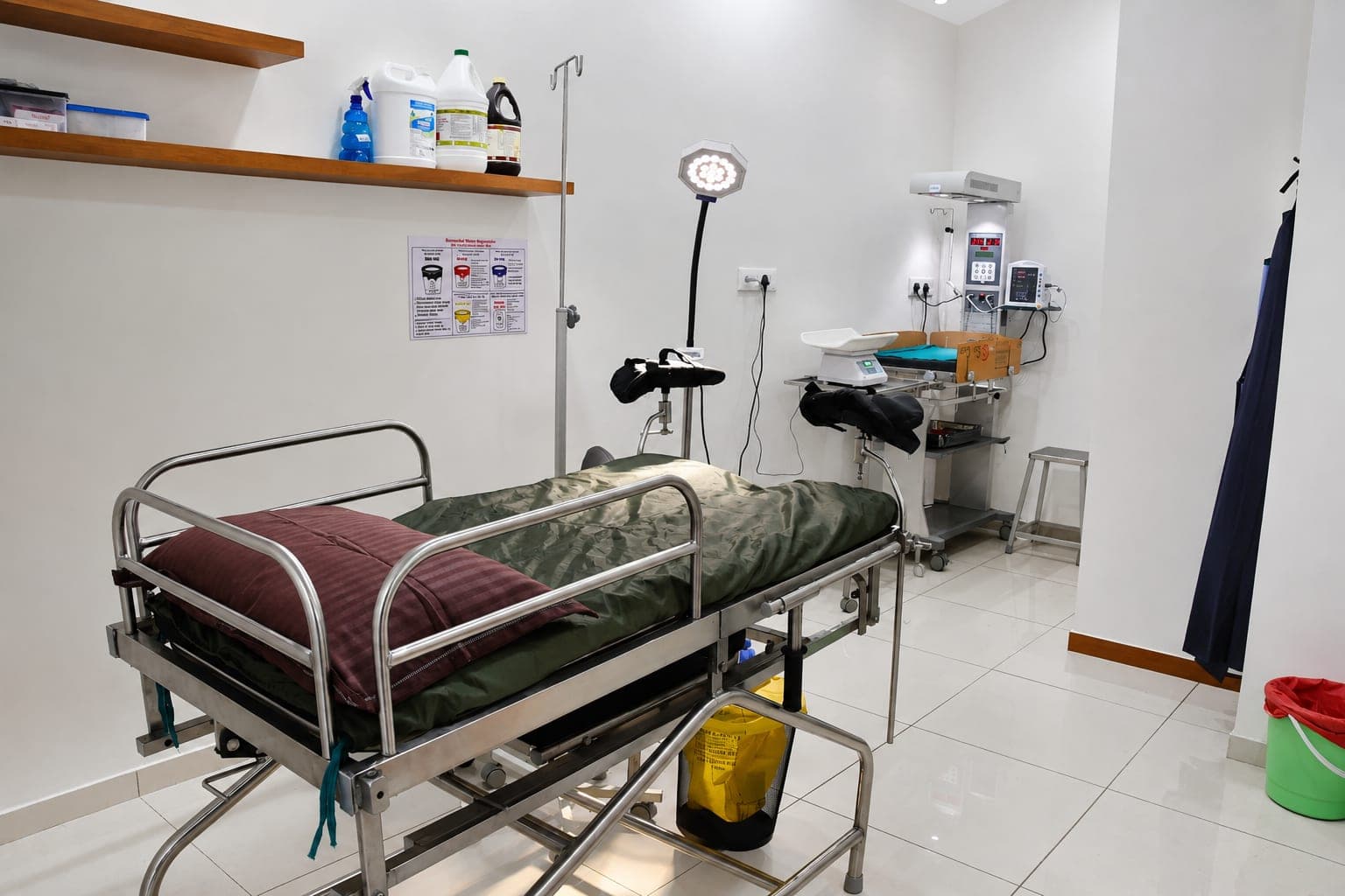 Modern labour and delivery room at Krisha Women's Hospital